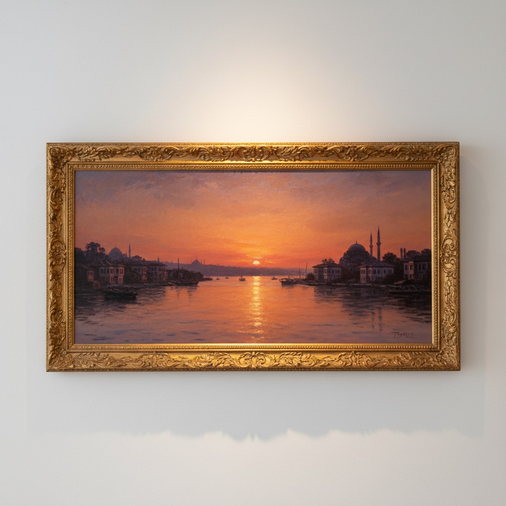 İstanbul manzarası — çerçeveli tablo