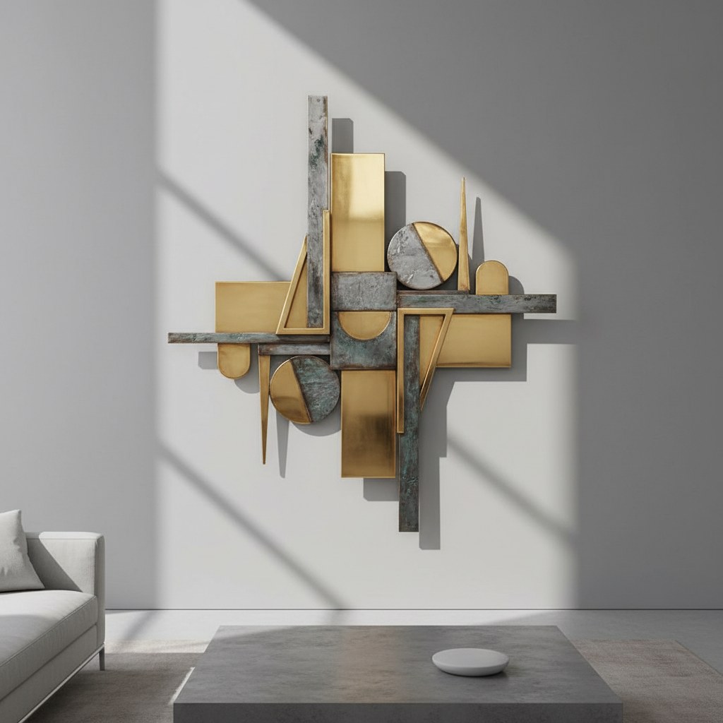 Geometrik Denge — Metal panel